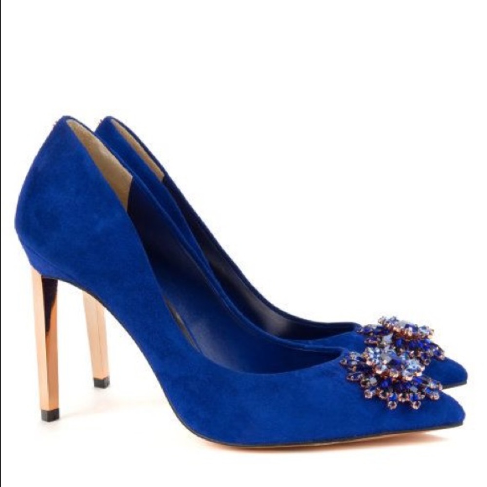 Ted Baker Blue Sueded Pumps